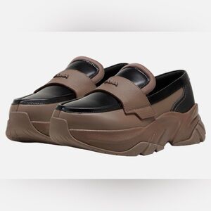 Puma Sophyr Slip On Loafers Womens Brown 'Black Dark Clove